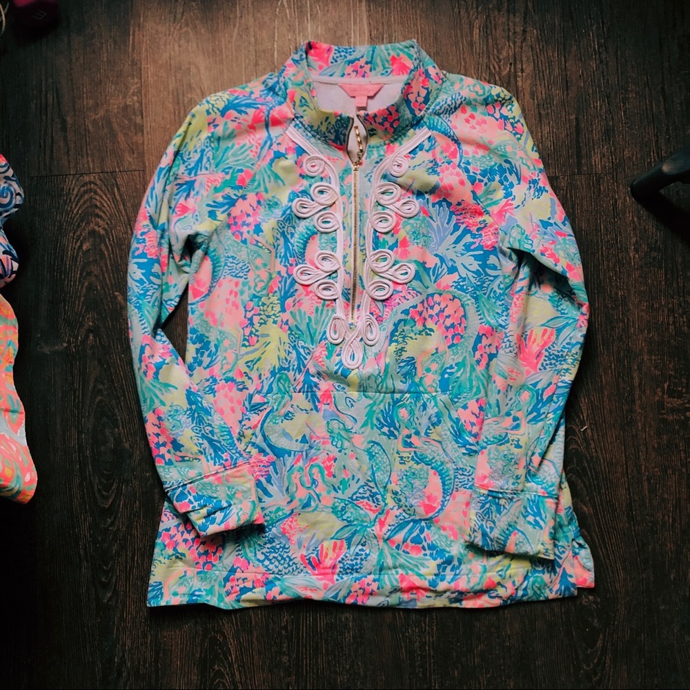 Lilly Pulitzer Tunic Popover, Mermaids Tail, Small